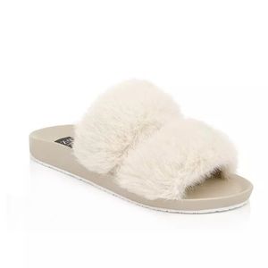 Zac Posen Faux Fur Slide Sandal